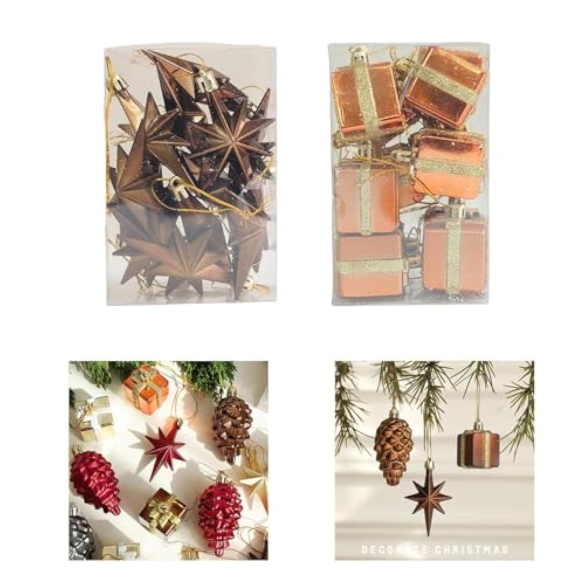12 Pieces Christmas Hanging Pendants for DIY Decor